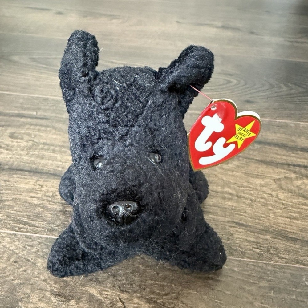 Ty Beanie Baby Scottie Black Scottish Terrier Dog Retired‎ Plush Toy with Tags